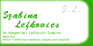 szabina lefkovics business card